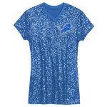 girls youth aidan hutchinson blue detroit lions sequin player name  number v-neck dress | Lions Shop | Detroit Lions NFL Jerseys & Caps Collection