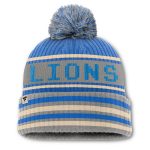 mens fanatics bluegray detroit lions blindside cuffed knit hat with pom | Lions Shop | Detroit Lions NFL Jerseys & Caps Collection