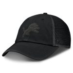 mens fanatics detroit lions basic black on black trucker adjustable hat | Lions Shop | Detroit Lions NFL Jerseys & Caps Collection