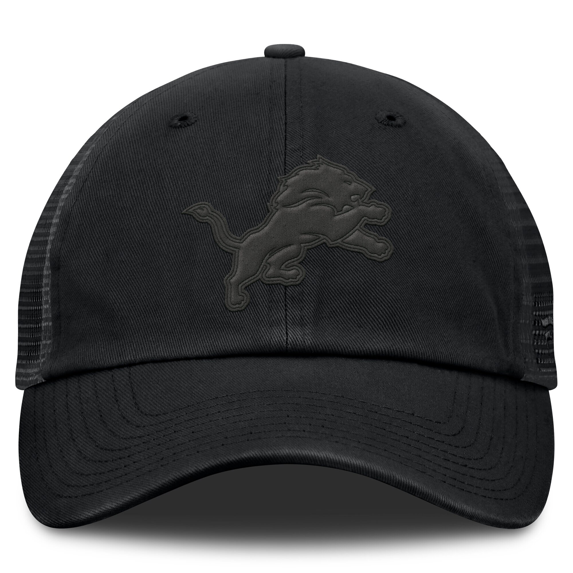 mens fanatics detroit lions basic black on black trucker adjustable hat | Lions Shop | Detroit Lions NFL Jerseys & Caps Collection
