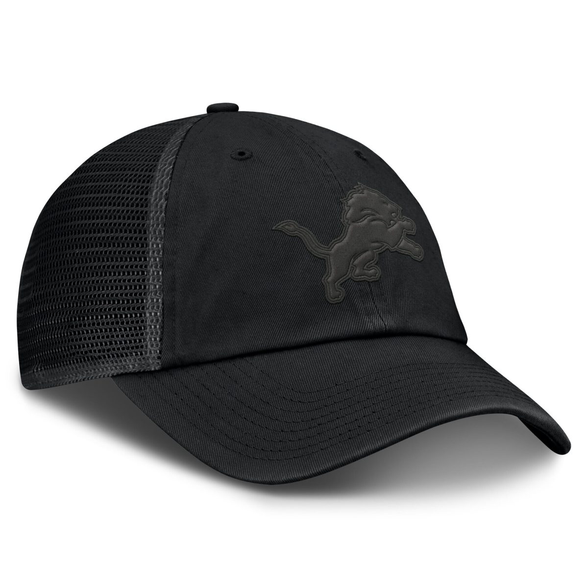 mens fanatics detroit lions basic black on black trucker adjustable hat | Lions Shop | Detroit Lions NFL Jerseys & Caps Collection