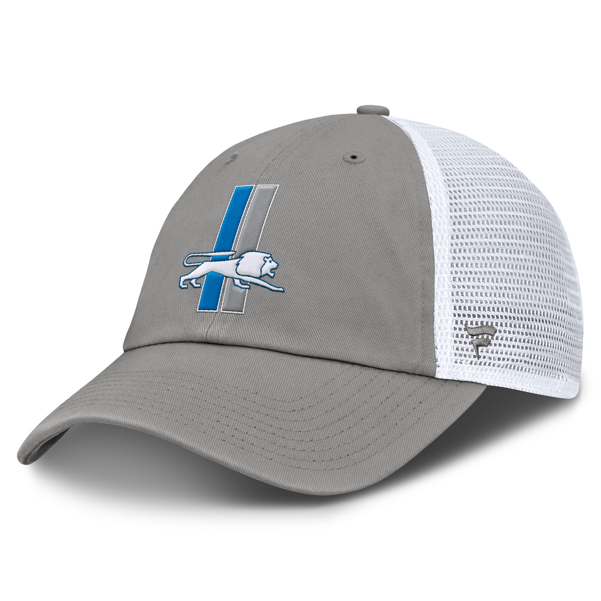 mens fanatics silver detroit lions basic vintage trucker adjustable hat | Lions Shop | Detroit Lions NFL Jerseys & Caps Collection