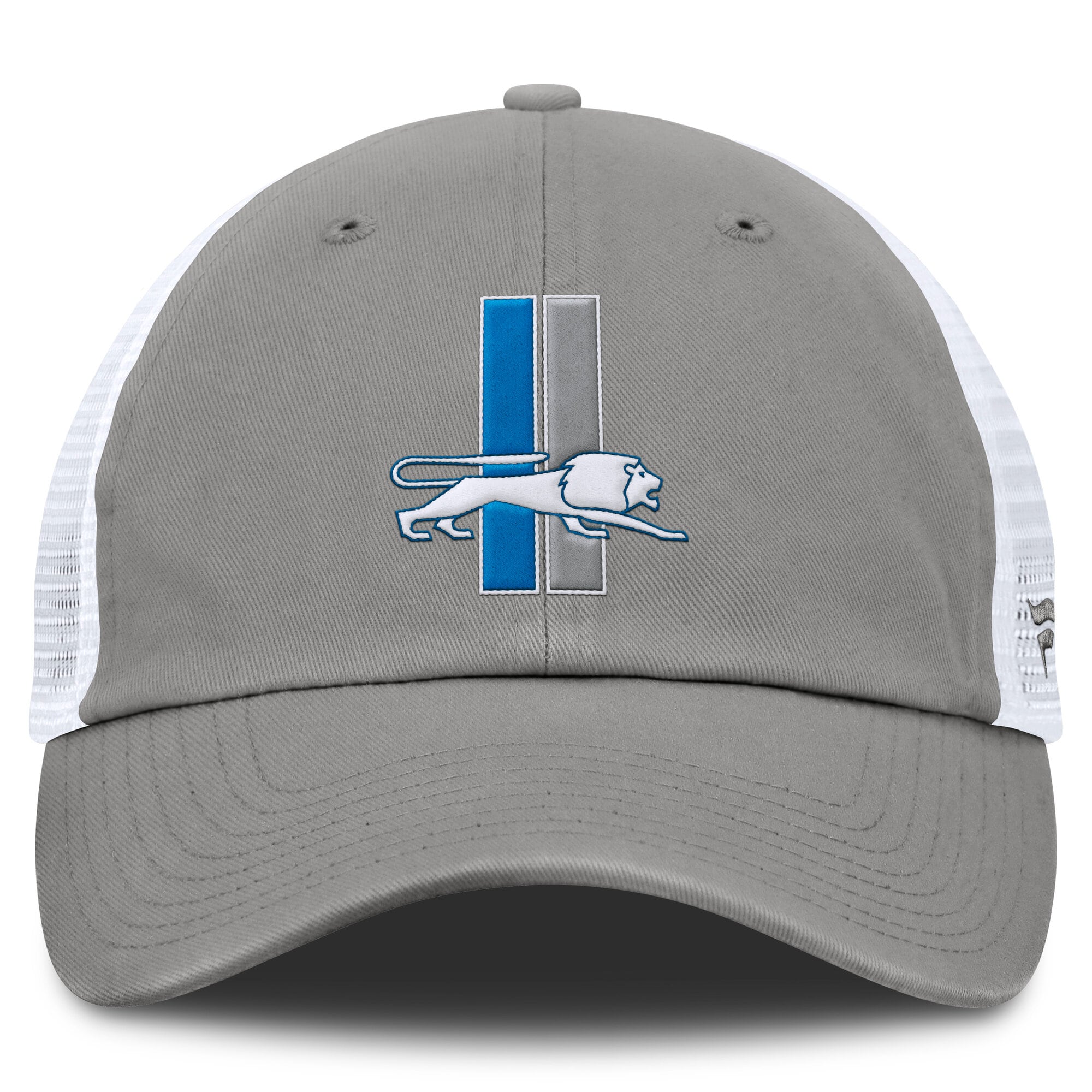 mens fanatics silver detroit lions basic vintage trucker adjustable hat | Lions Shop | Detroit Lions NFL Jerseys & Caps Collection