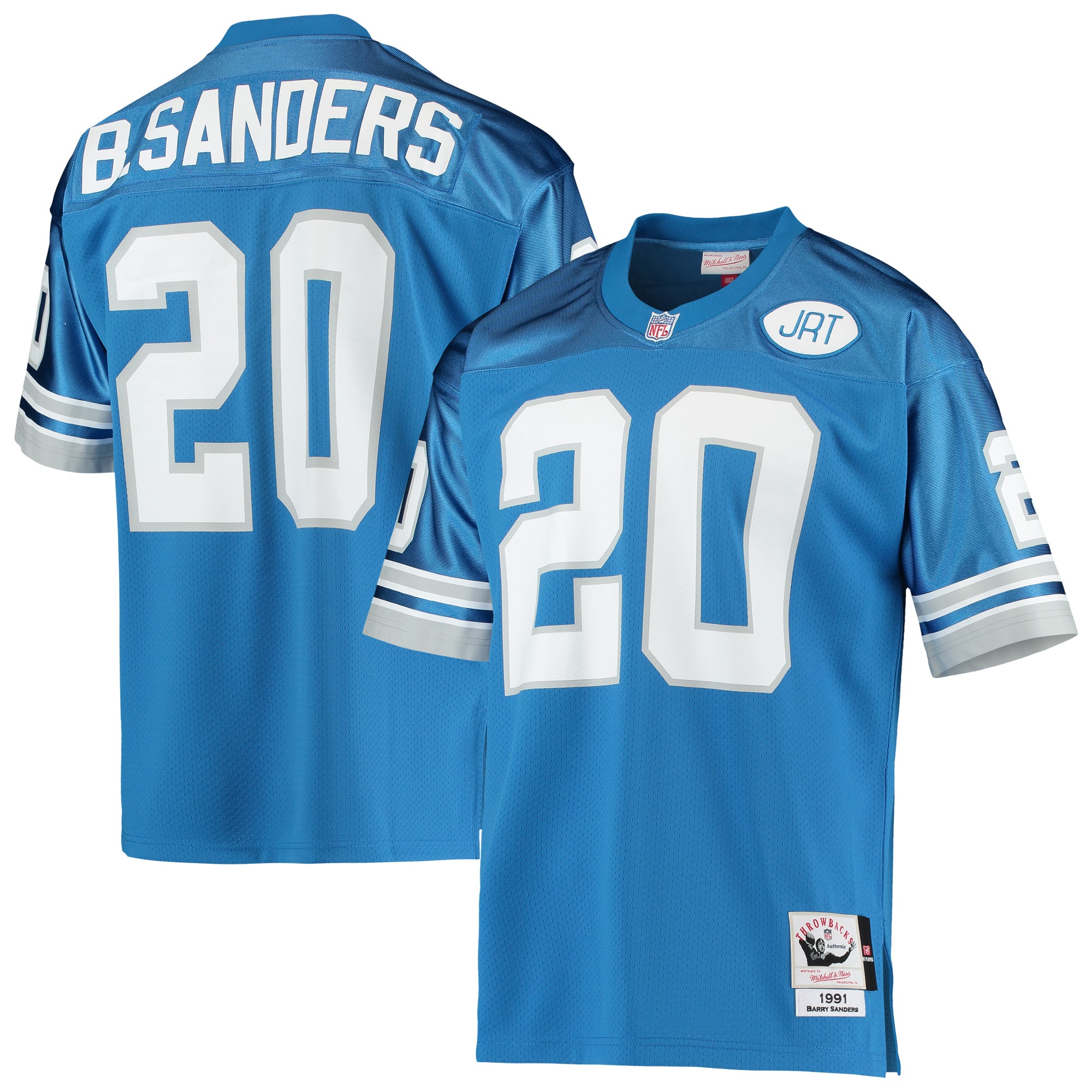 mens mitchell  ness barry sanders blue detroit lions 1991 authentic throwback retired player jersey | Lions Shop | Detroit Lions NFL Jerseys & Caps Collection