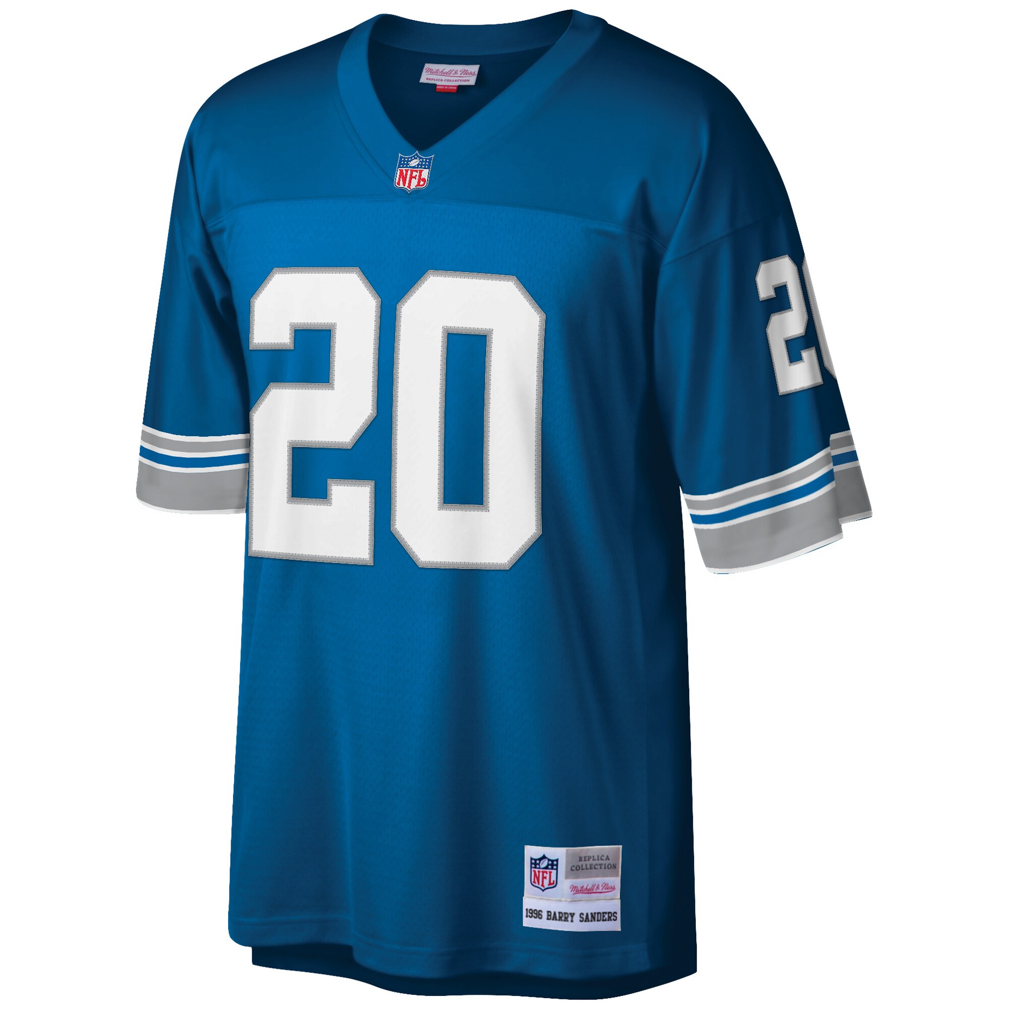 mens mitchell  ness barry sanders blue detroit lions big  tall 1996 retired player replica jersey | Lions Shop | Detroit Lions NFL Jerseys & Caps Collection