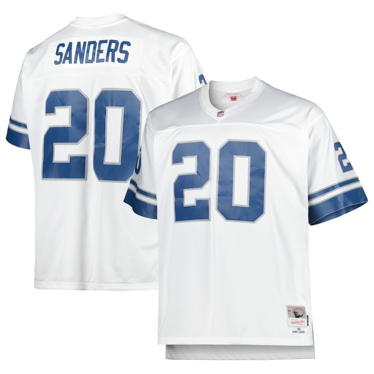 mens mitchell  ness barry sanders white detroit lions big  tall 1996 retired player replica jersey | Lions Shop | Detroit Lions NFL Jerseys & Caps Collection