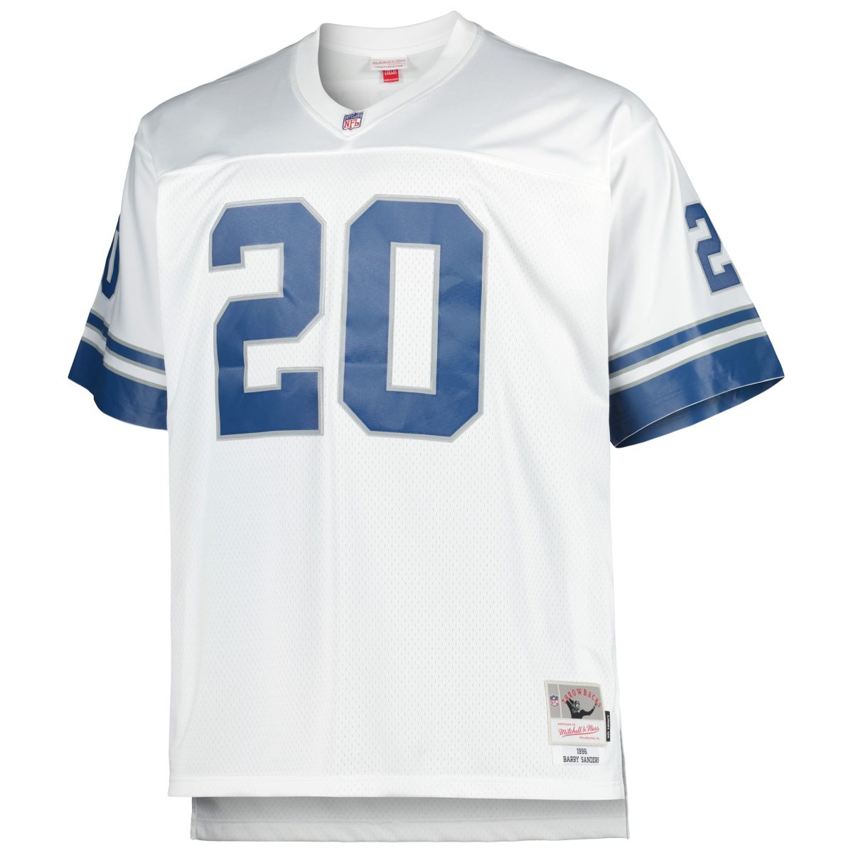 mens mitchell  ness barry sanders white detroit lions big  tall 1996 retired player replica jersey | Lions Shop | Detroit Lions NFL Jerseys & Caps Collection