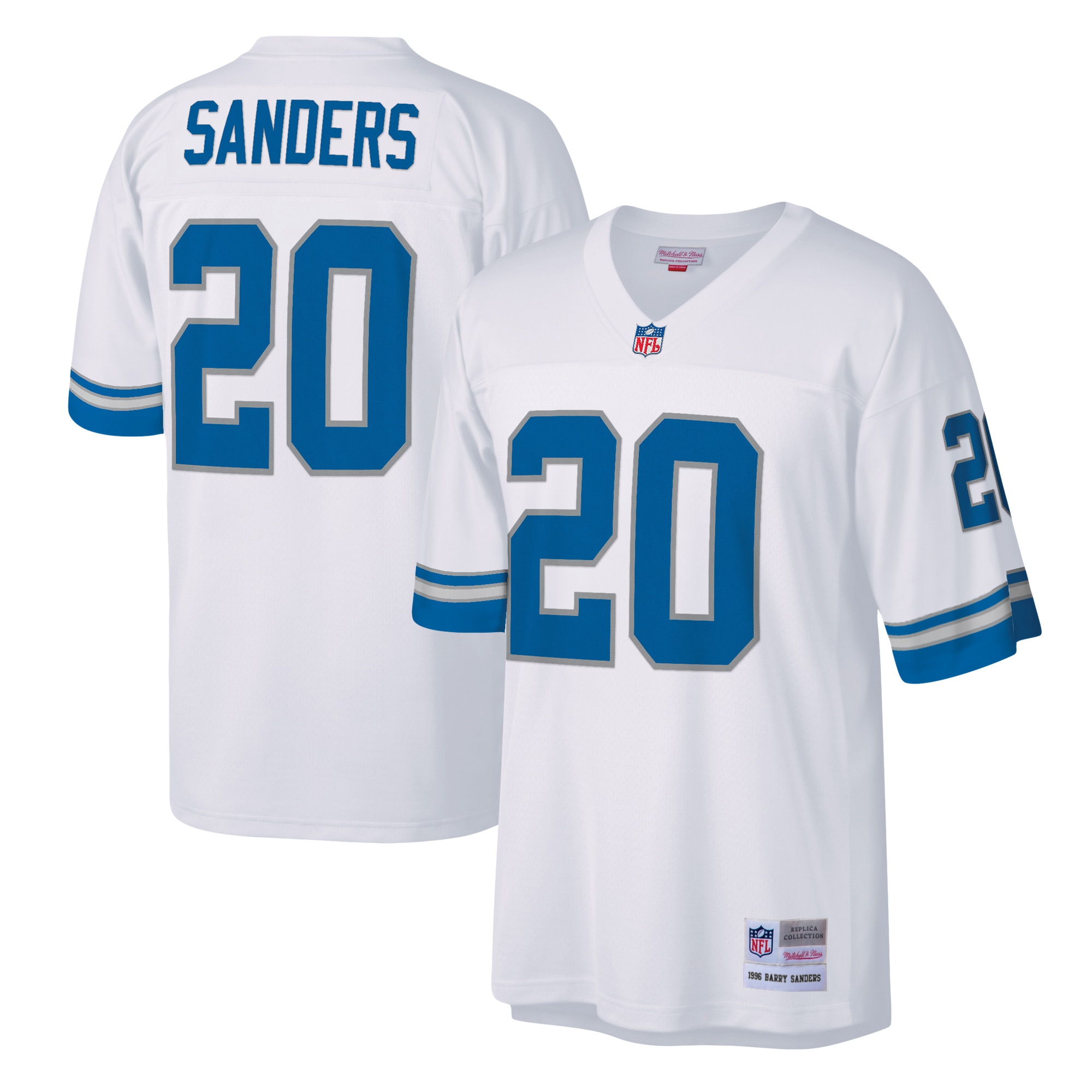 mens mitchell  ness barry sanders white detroit lions legacy replica jersey | Lions Shop | Detroit Lions NFL Jerseys & Caps Collection
