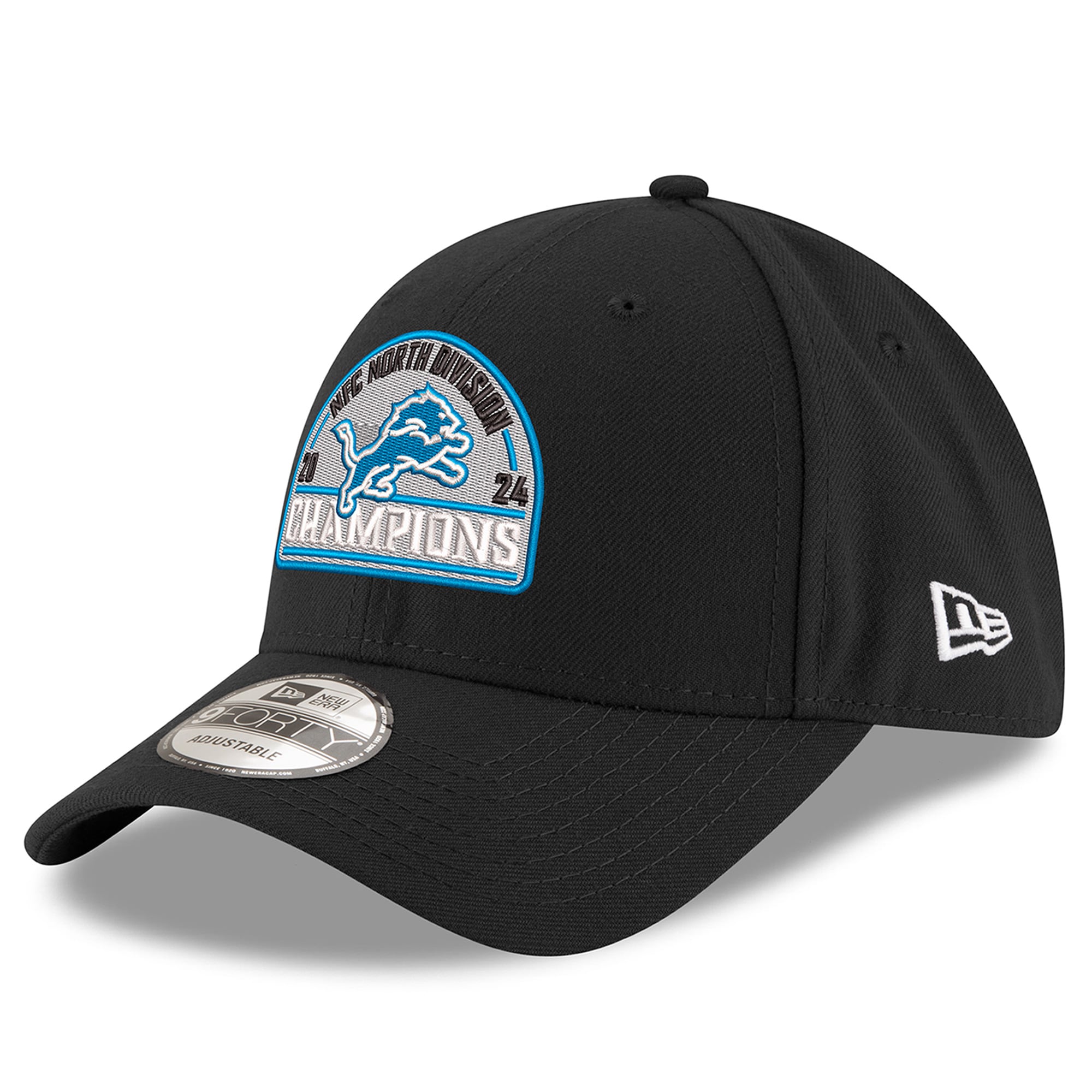 mens new era black detroit lions 2024 nfc north division champions 9forty adjustable hat | Lions Shop | Detroit Lions NFL Jerseys & Caps Collection