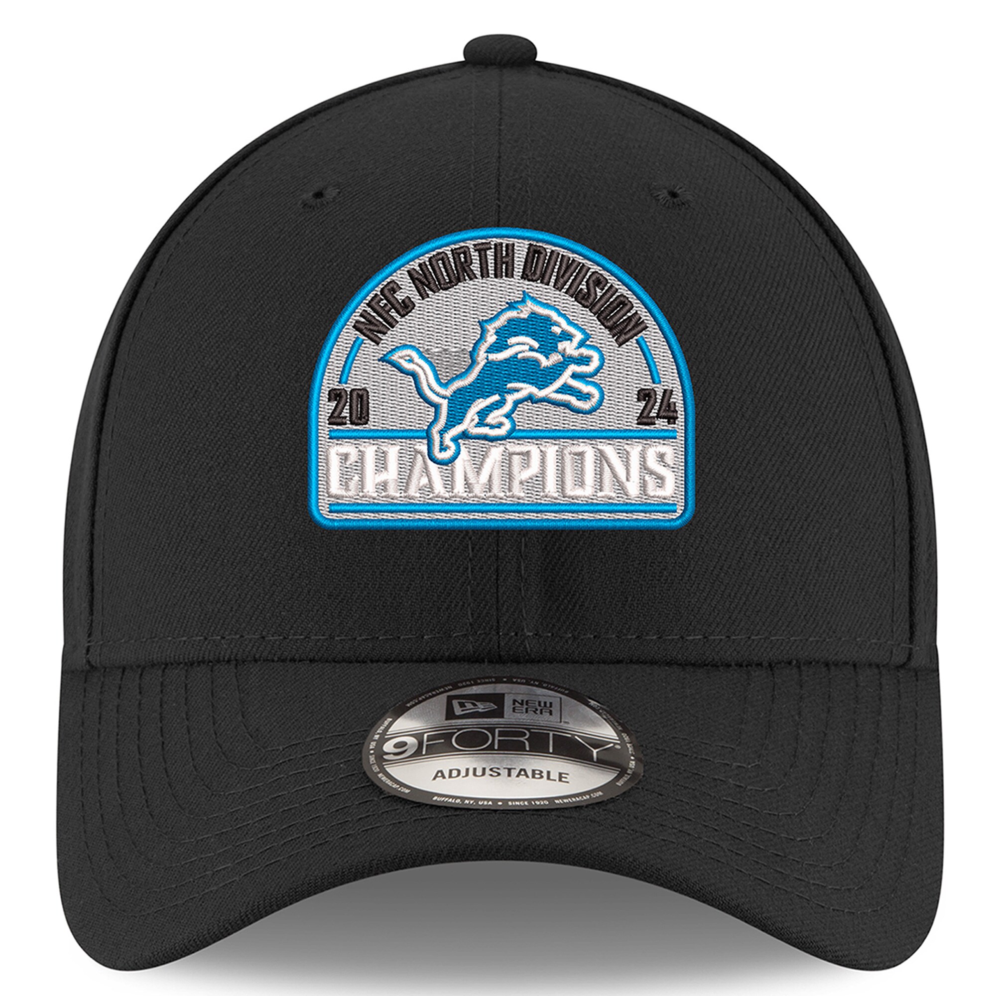 mens new era black detroit lions 2024 nfc north division champions 9forty adjustable hat | Lions Shop | Detroit Lions NFL Jerseys & Caps Collection