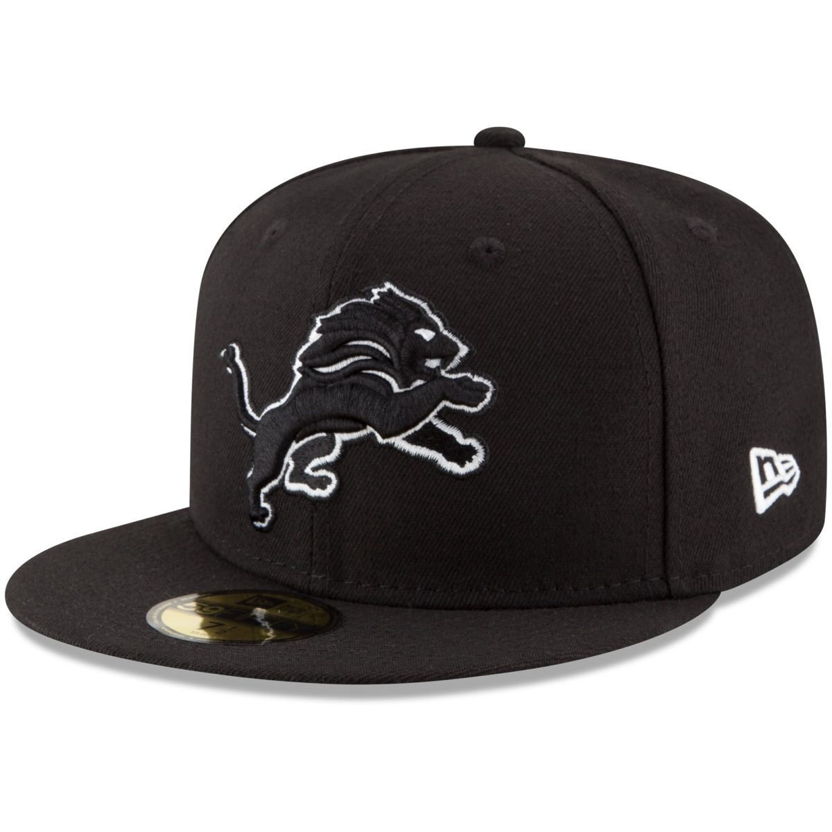 mens new era black detroit lions b-dub 59fifty fitted hat | Lions Shop | Detroit Lions NFL Jerseys & Caps Collection