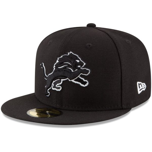 mens new era black detroit lions b-dub 59fifty fitted hat | Lions Shop | Detroit Lions NFL Jerseys & Caps Collection