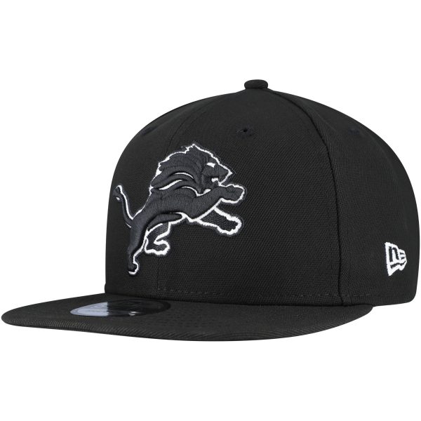 mens new era black detroit lions b-dub 9fifty adjustable hat | Lions Shop | Detroit Lions NFL Jerseys & Caps Collection