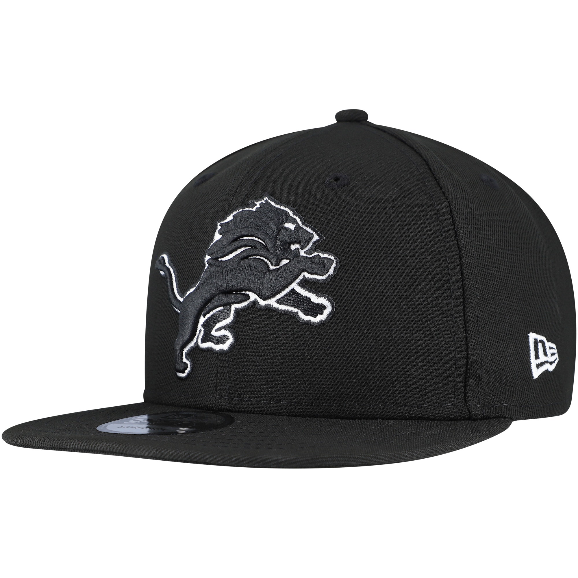 mens new era black detroit lions b-dub 9fifty adjustable hat | Lions Shop | Detroit Lions NFL Jerseys & Caps Collection