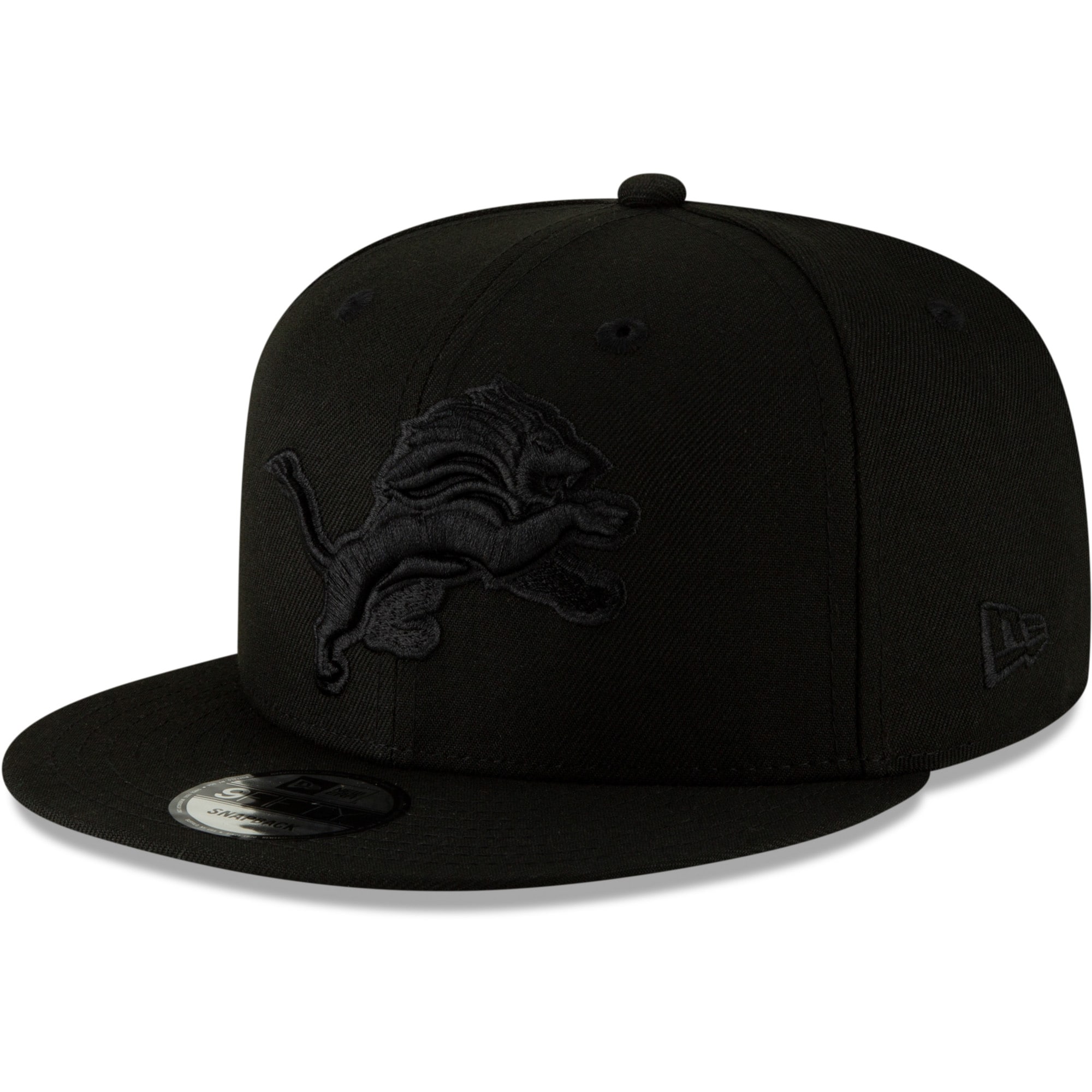 mens new era black detroit lions black on black 9fifty adjustable hat | Lions Shop | Detroit Lions NFL Jerseys & Caps Collection