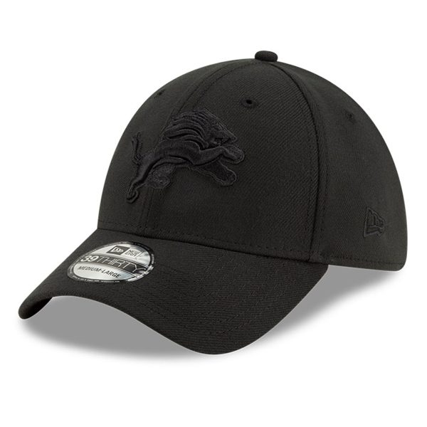 mens new era black detroit lions logo 39thirty flex hat | Lions Shop | Detroit Lions NFL Jerseys & Caps Collection