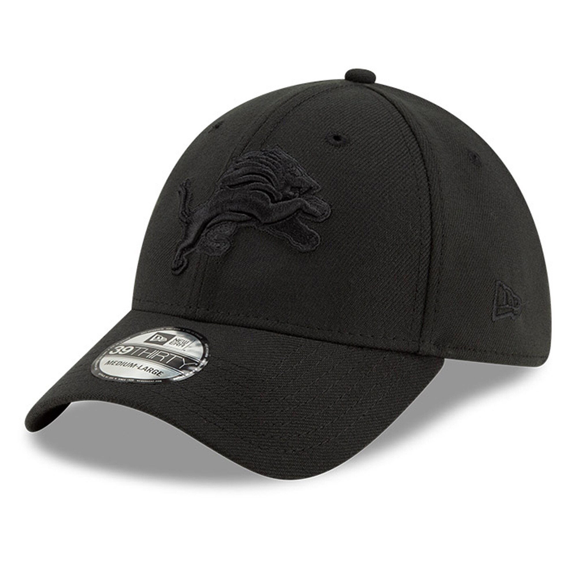 mens new era black detroit lions logo 39thirty flex hat | Lions Shop | Detroit Lions NFL Jerseys & Caps Collection