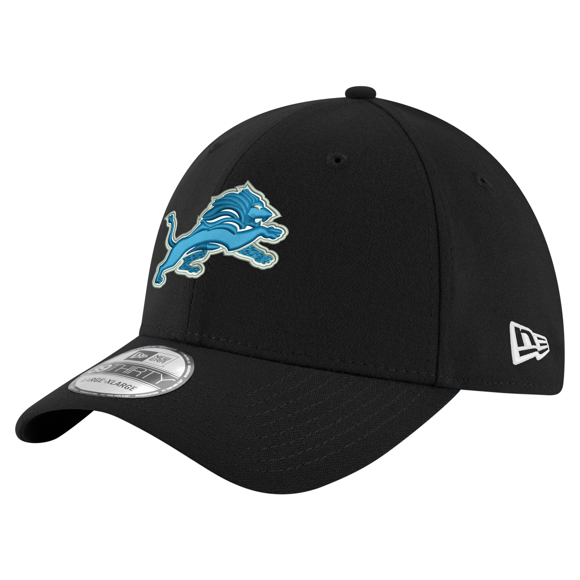 mens new era black detroit lions replica 39thirty flex hat | Lions Shop | Detroit Lions NFL Jerseys & Caps Collection