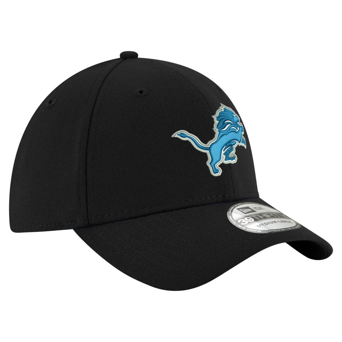 mens new era black detroit lions replica 39thirty flex hat | Lions Shop | Detroit Lions NFL Jerseys & Caps Collection
