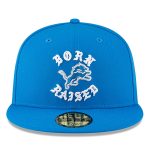 mens new era born x raised blue detroit lions 59fifty fitted hat | Lions Shop | Detroit Lions NFL Jerseys & Caps Collection