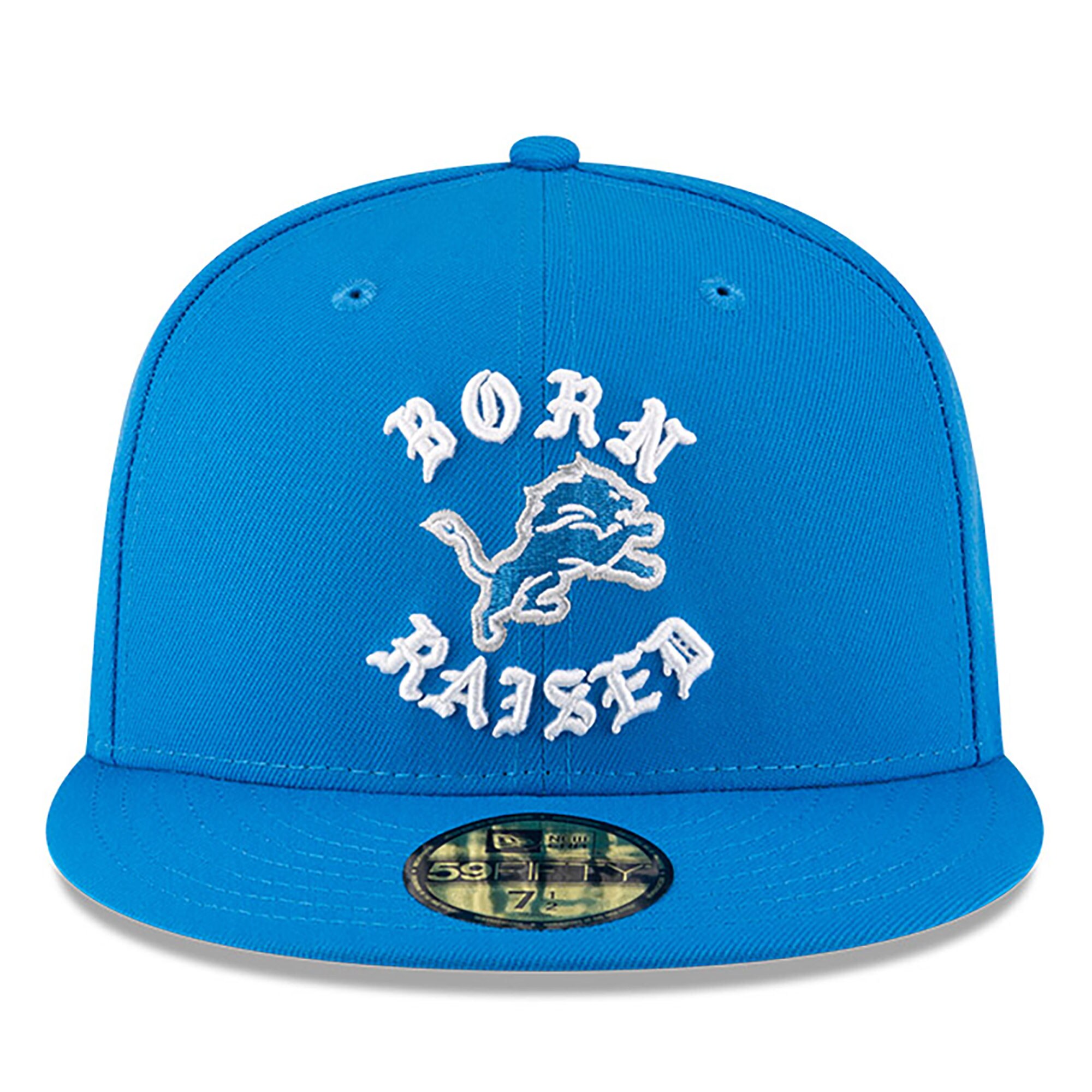 mens new era born x raised blue detroit lions 59fifty fitted hat | Lions Shop | Detroit Lions NFL Jerseys & Caps Collection