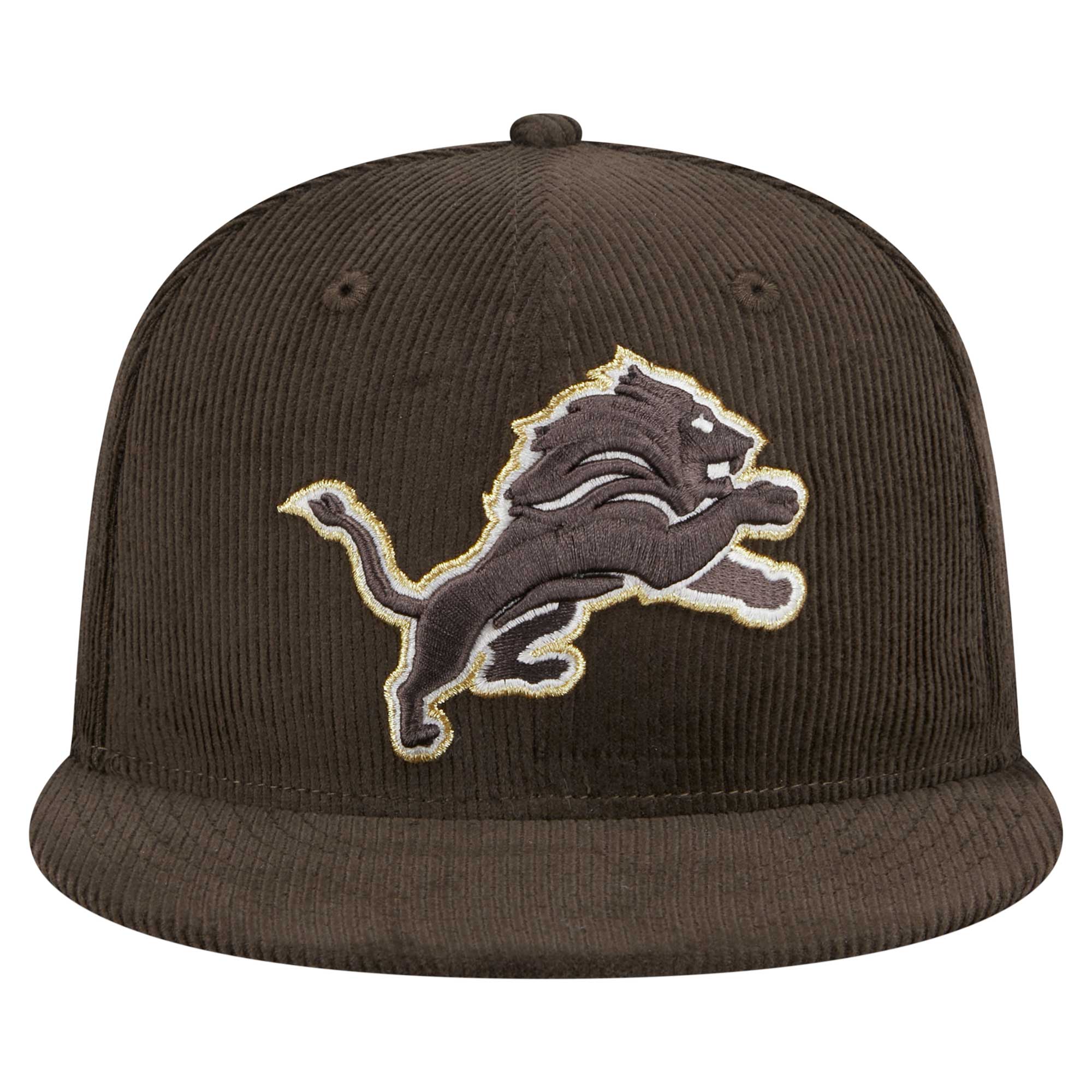 mens new era brown detroit lions choco cord 59fifty fitted hat | Lions Shop | Detroit Lions NFL Jerseys & Caps Collection