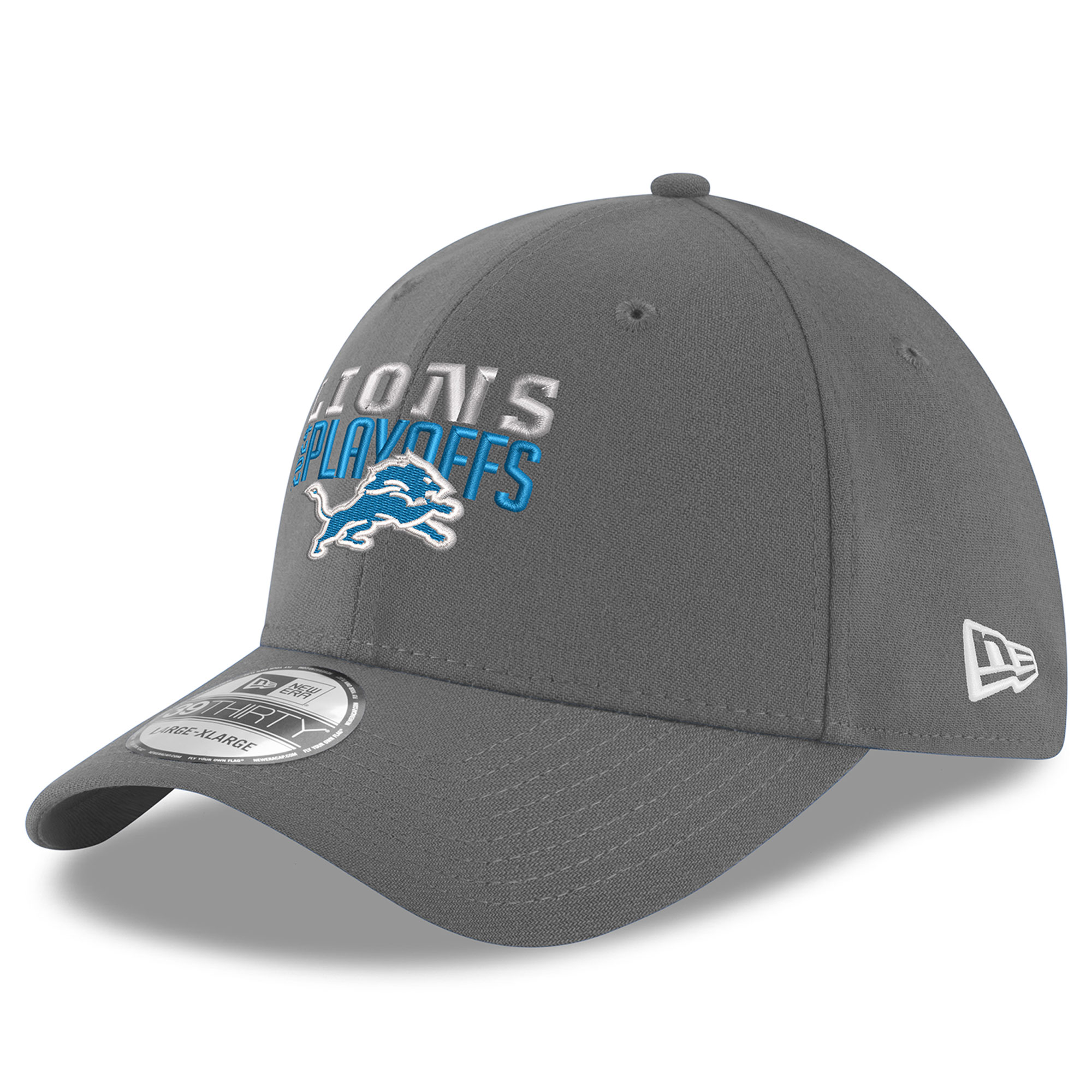 mens new era gray detroit lions 2024 nfl playoffs 39thirty flex hat | Lions Shop | Detroit Lions NFL Jerseys & Caps Collection
