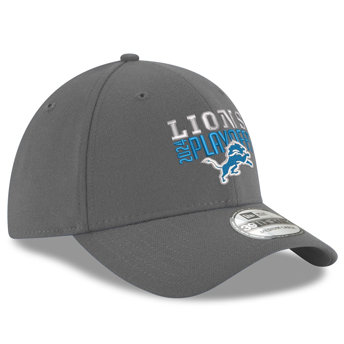 mens new era gray detroit lions 2024 nfl playoffs 39thirty flex hat | Lions Shop | Detroit Lions NFL Jerseys & Caps Collection