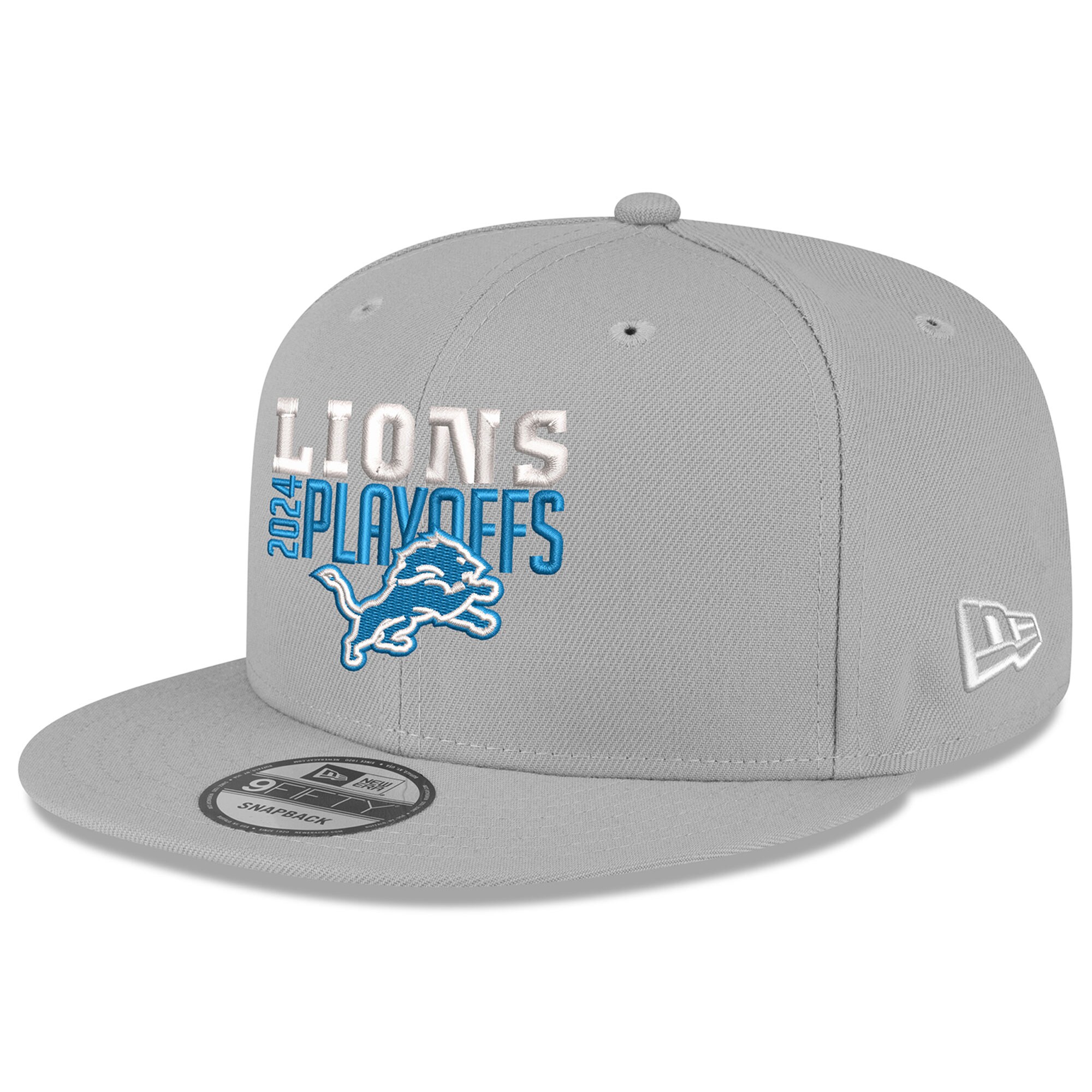 mens new era gray detroit lions 2024 nfl playoffs 9fifty snapback hat | Lions Shop | Detroit Lions NFL Jerseys & Caps Collection