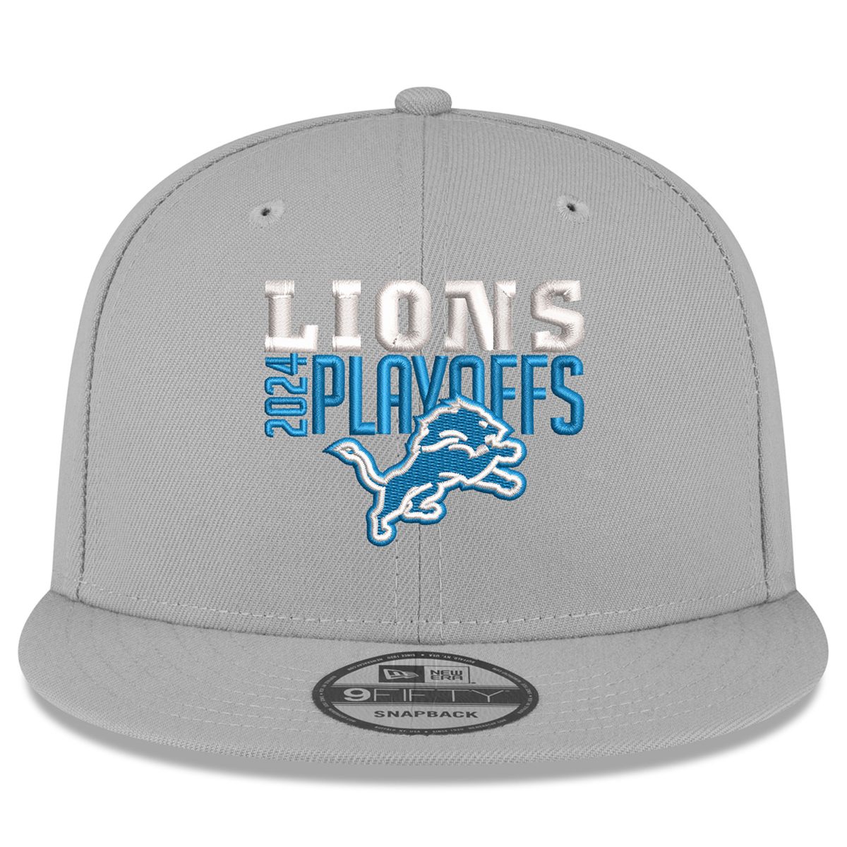 mens new era gray detroit lions 2024 nfl playoffs 9fifty snapback hat | Lions Shop | Detroit Lions NFL Jerseys & Caps Collection