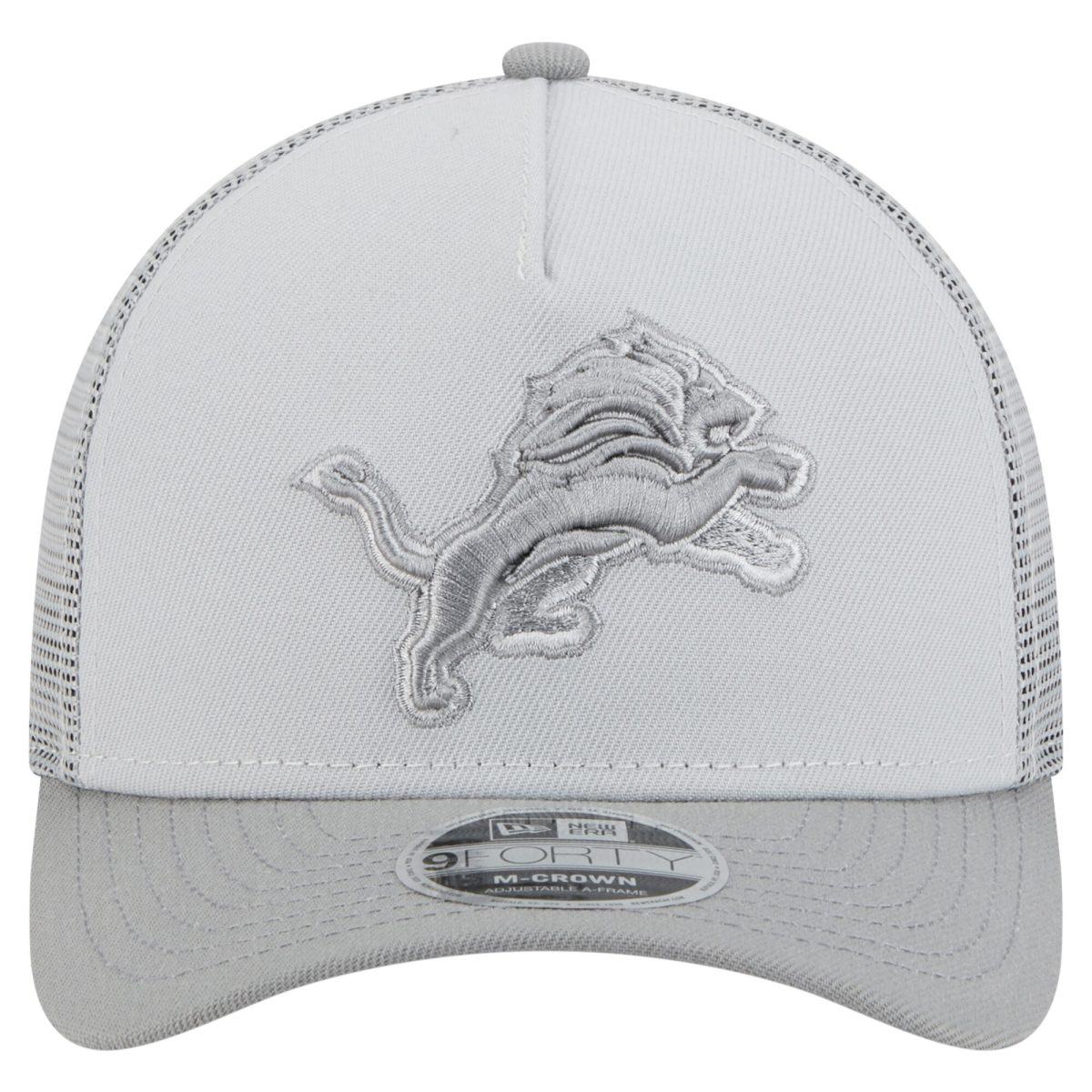 mens new era gray detroit lions domain 9forty a-frame trucker adjustable hat | Lions Shop | Detroit Lions NFL Jerseys & Caps Collection