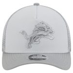 mens new era gray detroit lions domain 9forty a-frame trucker adjustable hat | Lions Shop | Detroit Lions NFL Jerseys & Caps Collection