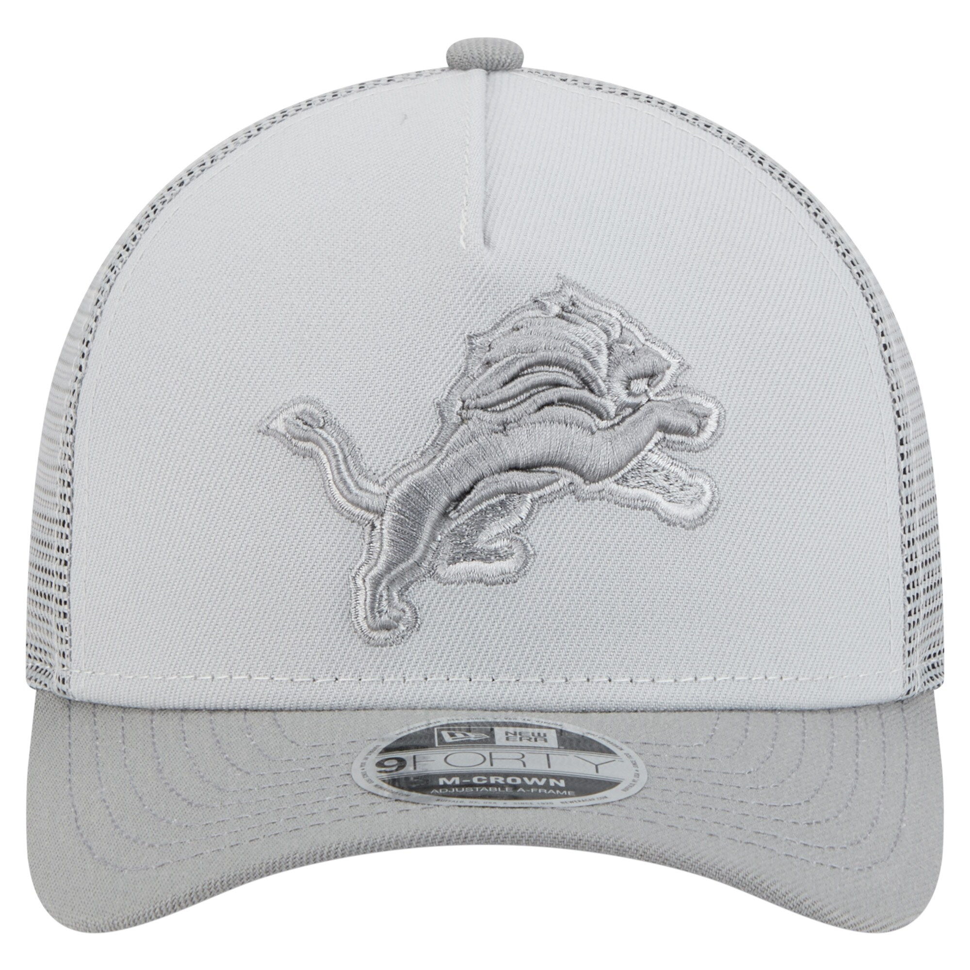 mens new era gray detroit lions domain 9forty a-frame trucker adjustable hat | Lions Shop | Detroit Lions NFL Jerseys & Caps Collection