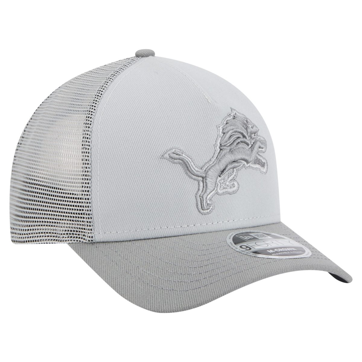 mens new era gray detroit lions domain 9forty a-frame trucker adjustable hat | Lions Shop | Detroit Lions NFL Jerseys & Caps Collection
