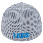 mens new era gray detroit lions game day linear 39thirty flex hat | Lions Shop | Detroit Lions NFL Jerseys & Caps Collection