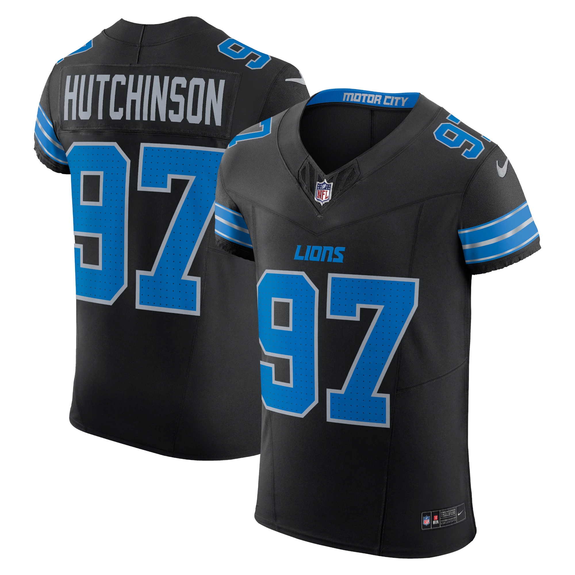 mens nike aidan hutchinson black detroit lions alternate vapor f.u.s.e. elite jersey | Lions Shop | Detroit Lions NFL Jerseys & Caps Collection