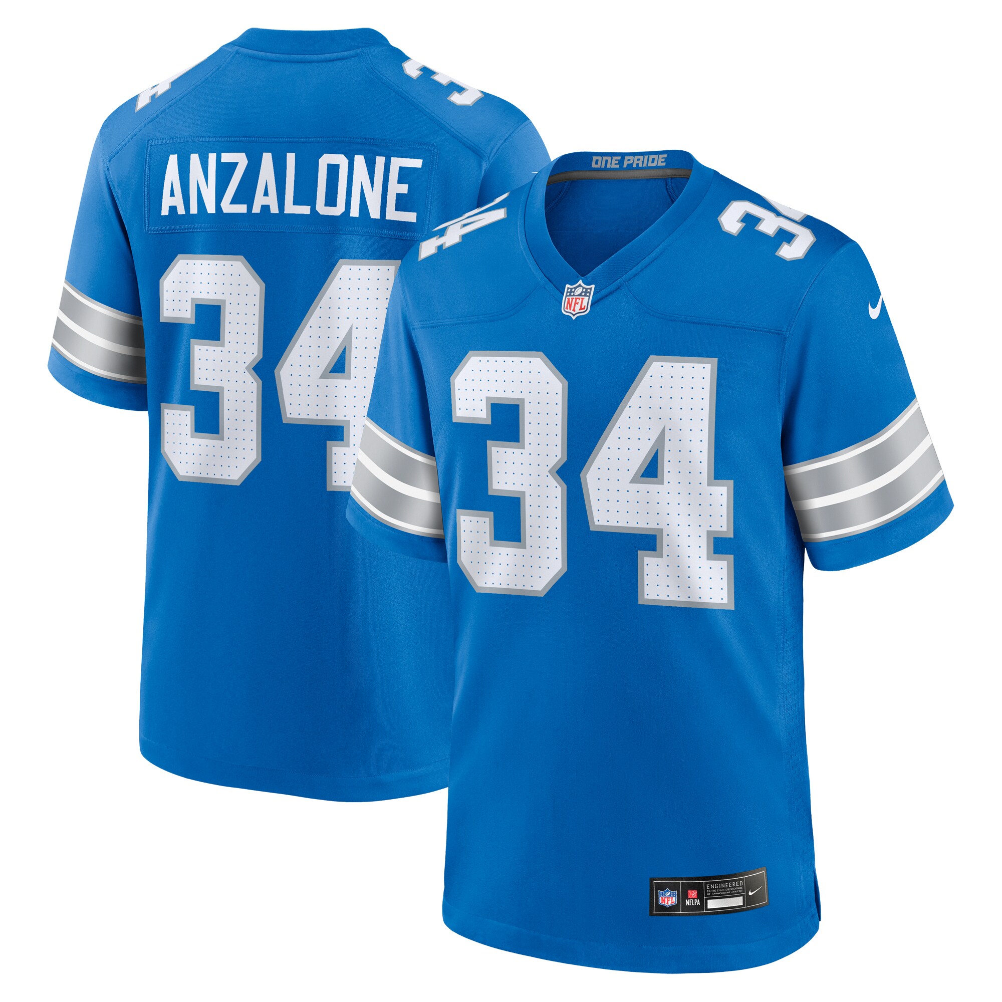 mens nike alex anzalone blue detroit lions game jersey | Lions Shop | Detroit Lions NFL Jerseys & Caps Collection