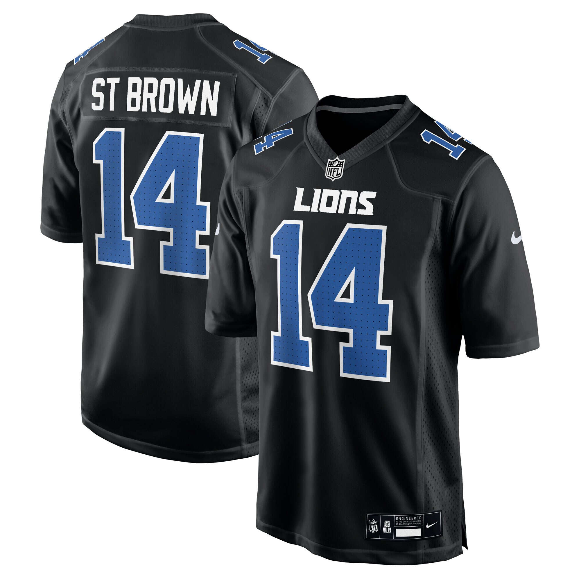 mens nike amon-ra st. brown carbon black detroit lions carbon fashion jersey | Lions Shop | Detroit Lions NFL Jerseys & Caps Collection