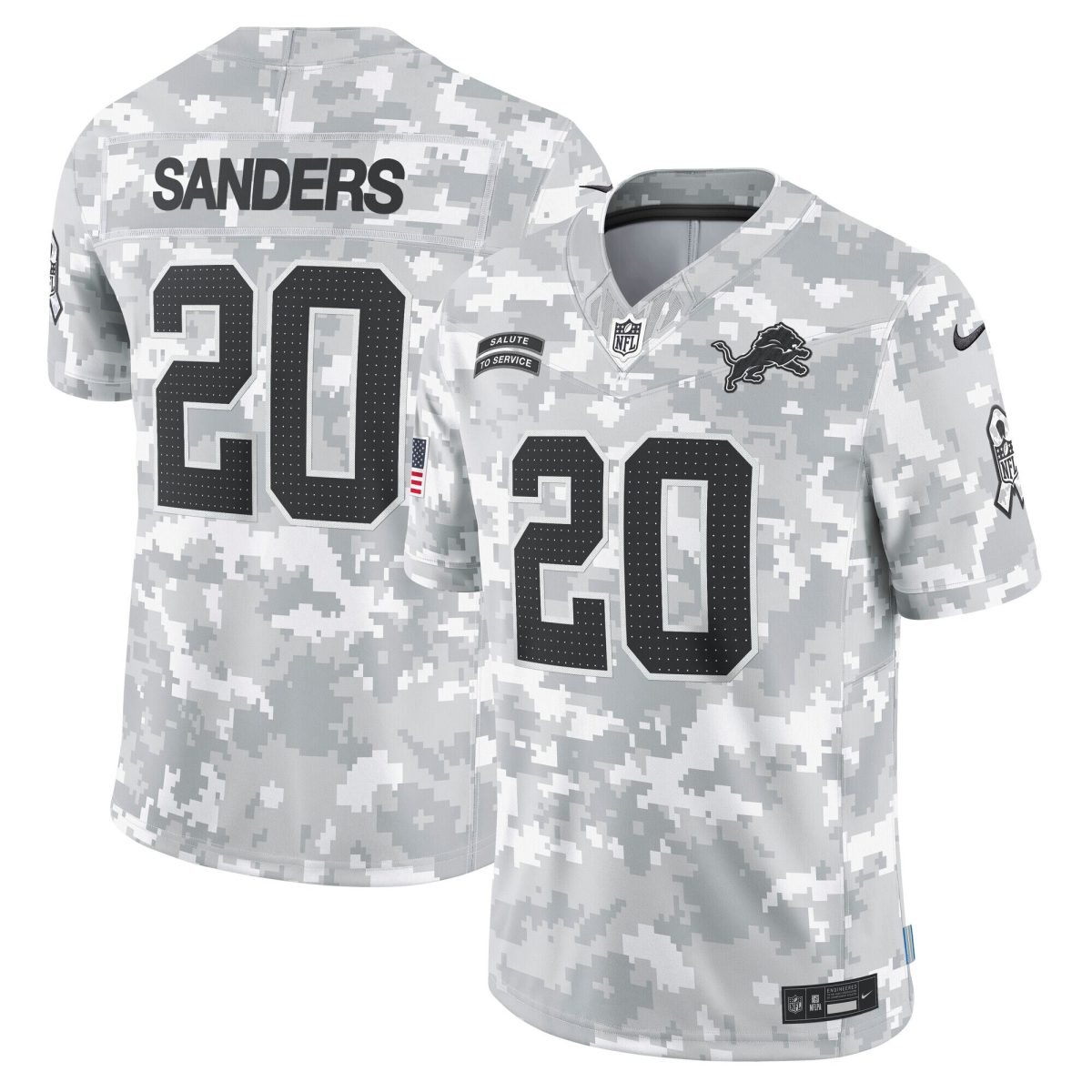 mens nike barry sanders arctic camo detroit lions 2024 salute to service retired player limited jersey | Lions Shop | Detroit Lions NFL Jerseys & Caps Collection