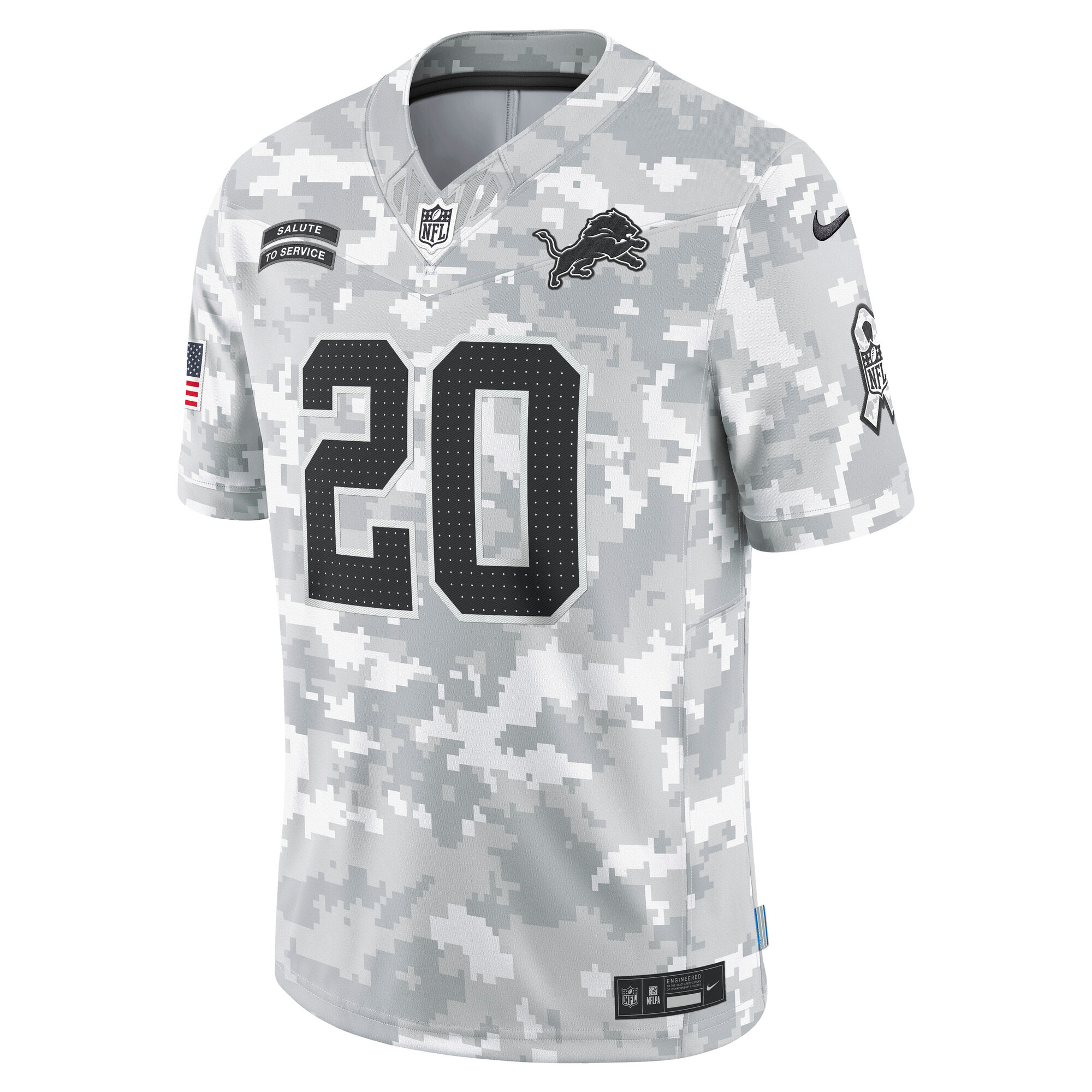 mens nike barry sanders arctic camo detroit lions 2024 salute to service retired player limited jersey | Lions Shop | Detroit Lions NFL Jerseys & Caps Collection