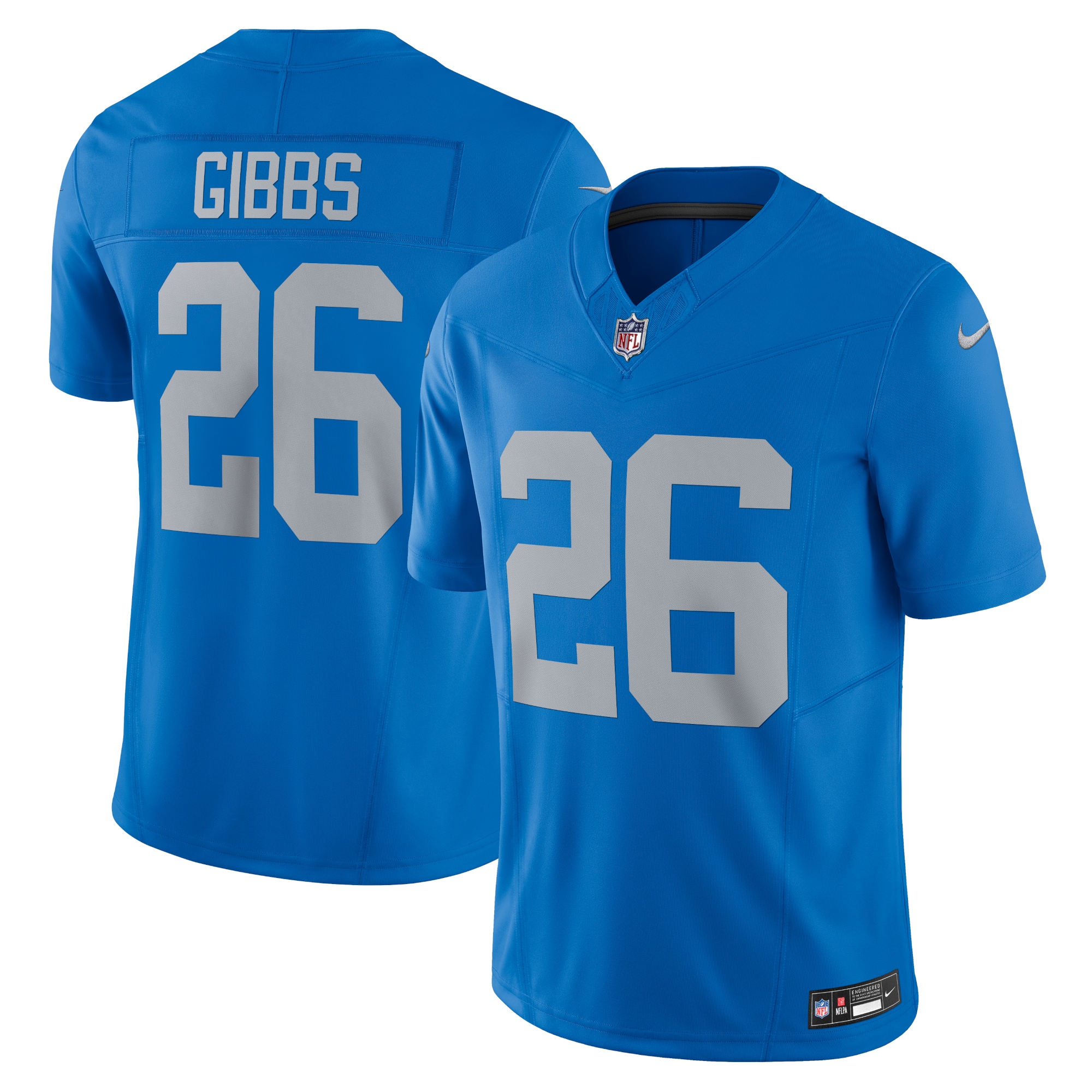 mens nike jahmyr gibbs blue detroit lions vapor f.u.s.e. alternate limited jersey | Lions Shop | Detroit Lions NFL Jerseys & Caps Collection