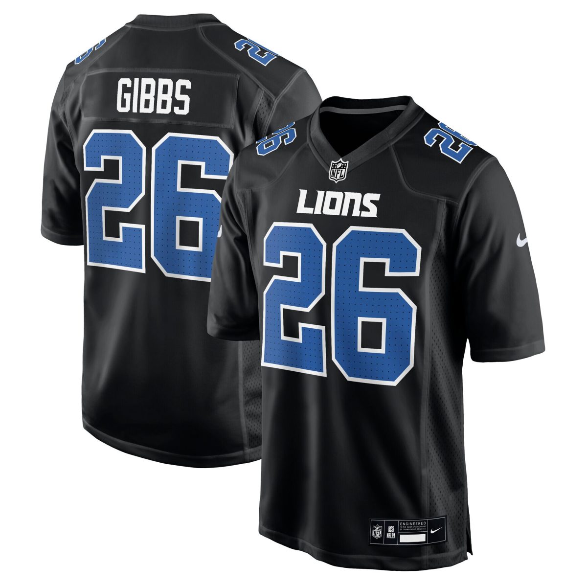 mens nike jahmyr gibbs carbon black detroit lions fashion jersey | Lions Shop | Detroit Lions NFL Jerseys & Caps Collection