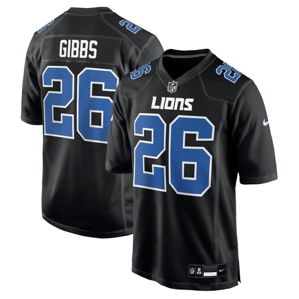 mens nike jahmyr gibbs carbon black detroit lions fashion jersey | Lions Shop | Detroit Lions NFL Jerseys & Caps Collection