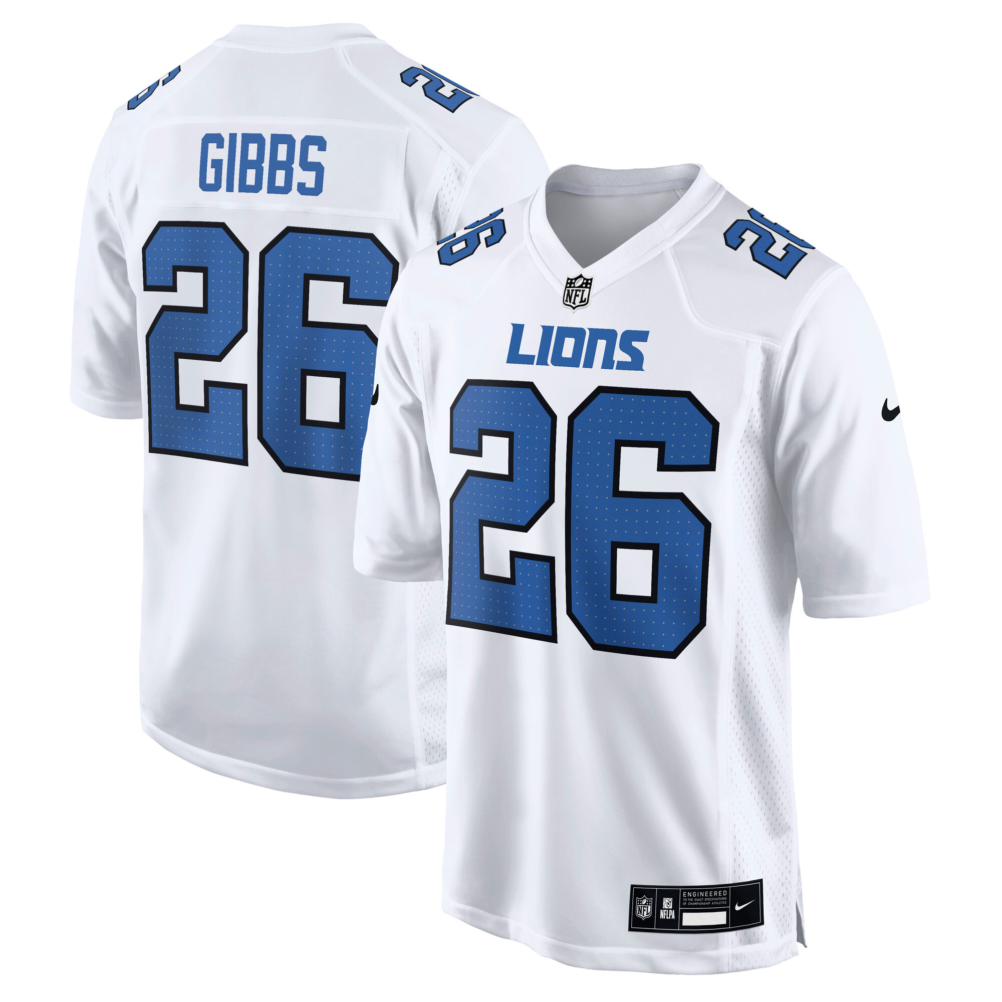 mens nike jahmyr gibbs white detroit lions tundra fashion game jersey | Lions Shop | Detroit Lions NFL Jerseys & Caps Collection