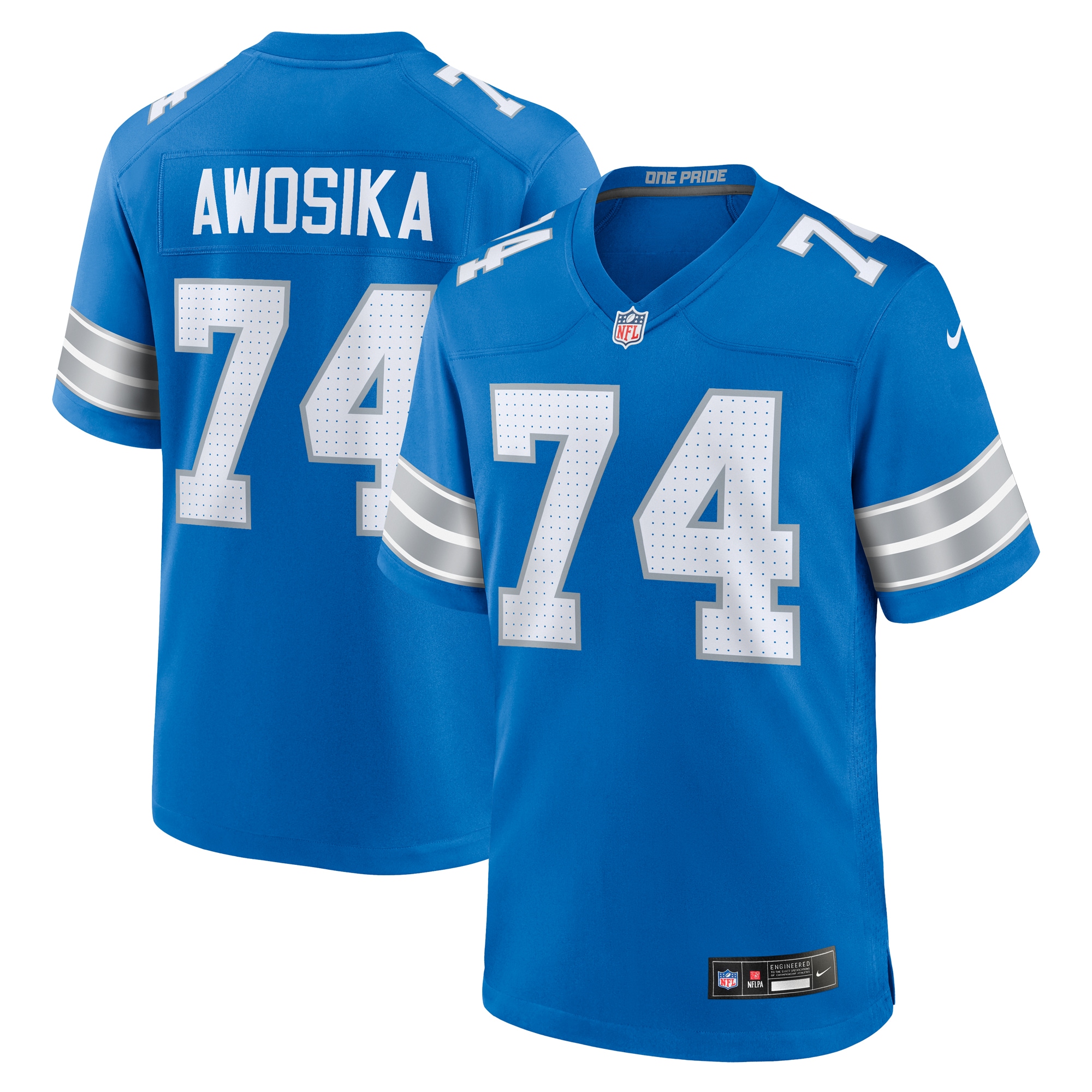 mens nike kayode awosika blue detroit lions team game jersey | Lions Shop | Detroit Lions NFL Jerseys & Caps Collection