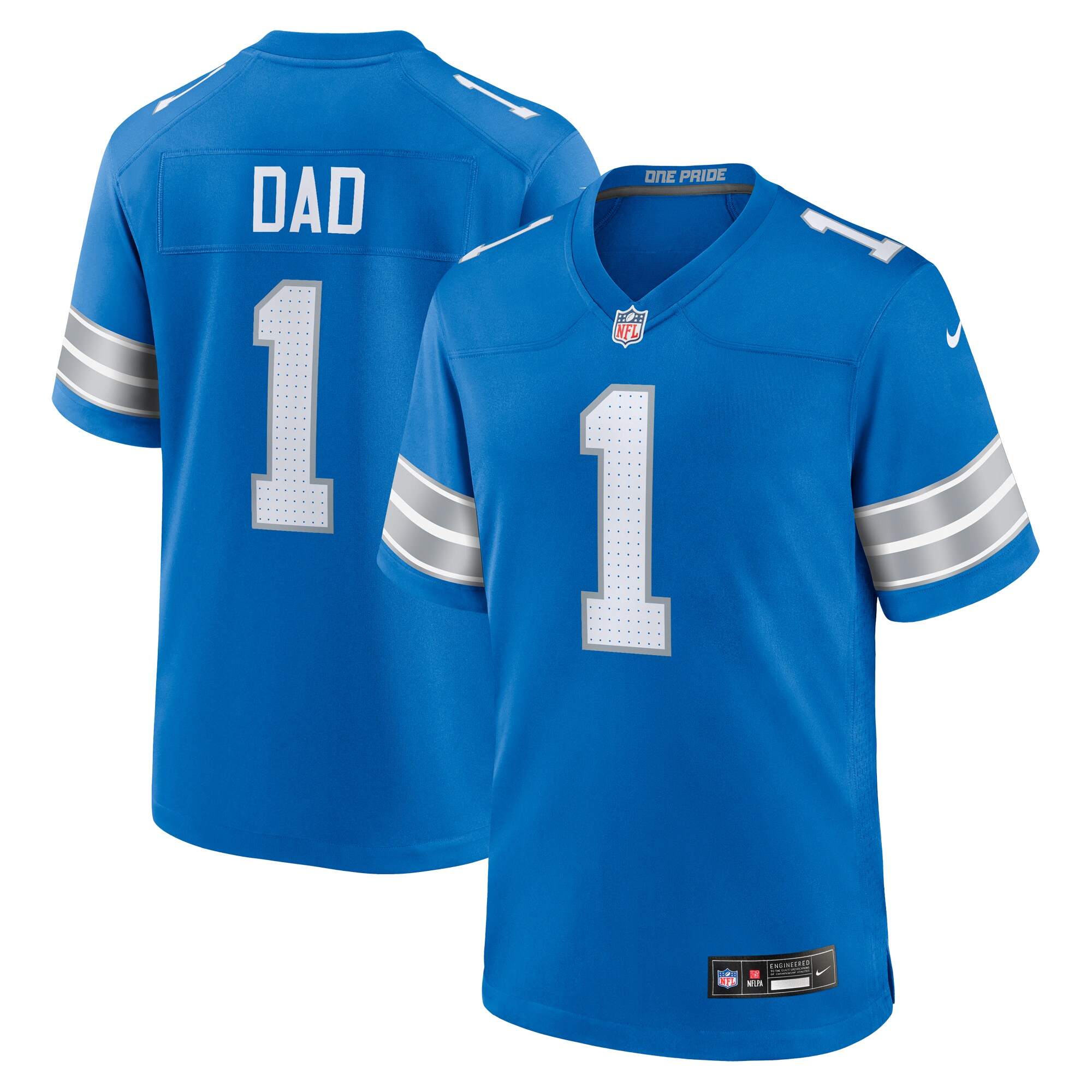 mens nike number 1 dad blue detroit lions game jersey | Lions Shop | Detroit Lions NFL Jerseys & Caps Collection