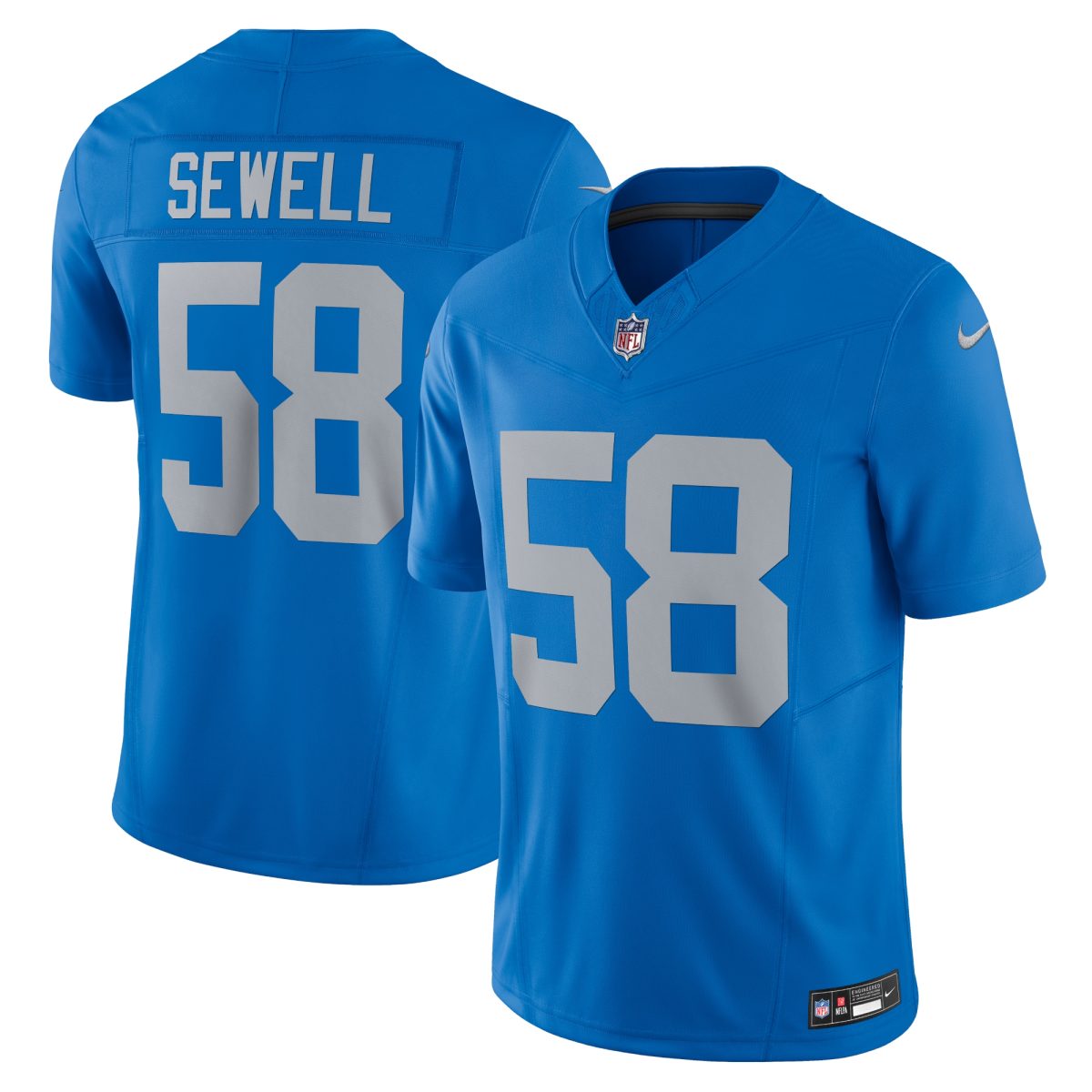 mens nike penei sewell blue detroit lions vapor f.u.s.e. alternate limited jersey | Lions Shop | Detroit Lions NFL Jerseys & Caps Collection