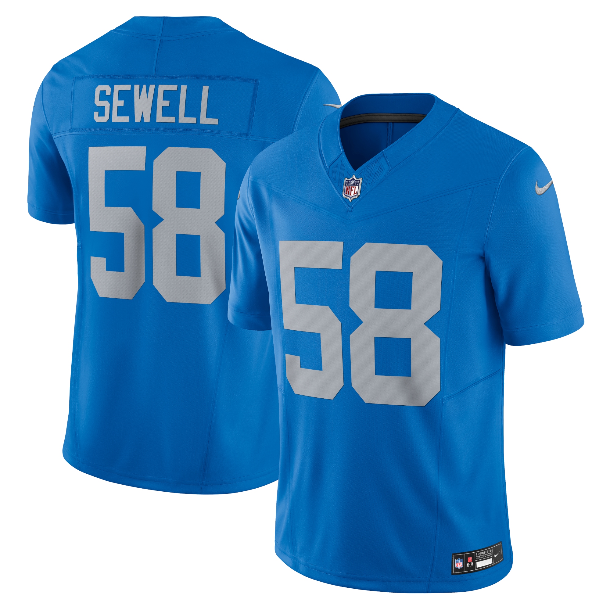 mens nike penei sewell blue detroit lions vapor f.u.s.e. alternate limited jersey | Lions Shop | Detroit Lions NFL Jerseys & Caps Collection