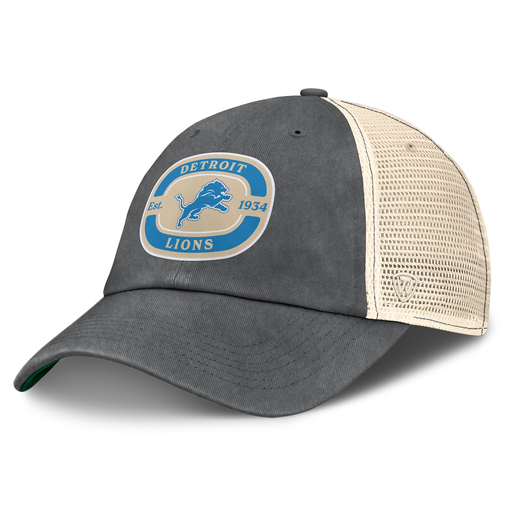 mens top of the world gray detroit lions team patch adjustable hat | Lions Shop | Detroit Lions NFL Jerseys & Caps Collection
