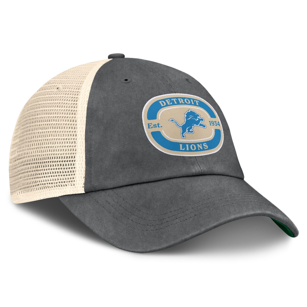 mens top of the world gray detroit lions team patch adjustable hat | Lions Shop | Detroit Lions NFL Jerseys & Caps Collection
